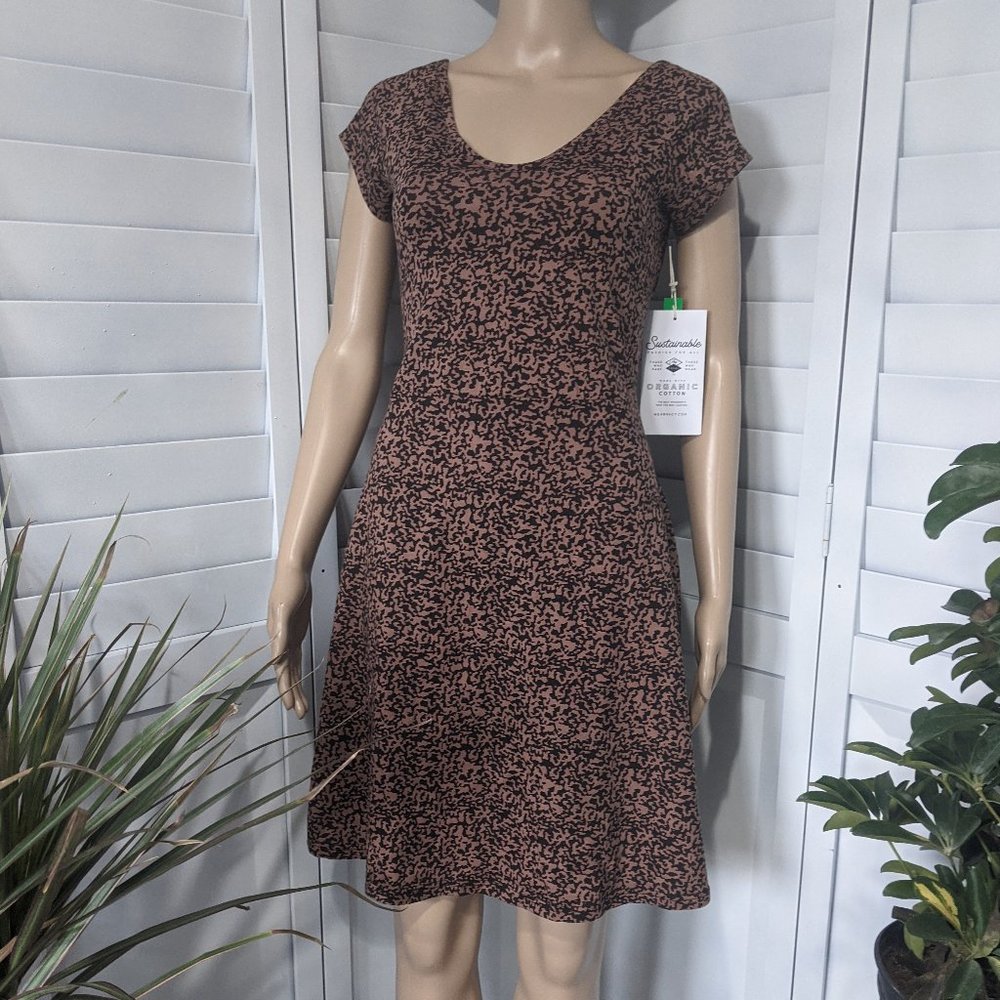NWT Pact Organic Cotton Animal Print Dress M